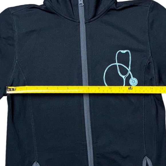 Artery Ink Sport-Tek Ladies Nurse Stethoscope Graphic Full Zip Jacket Black Sz S - Picture 7 of 15